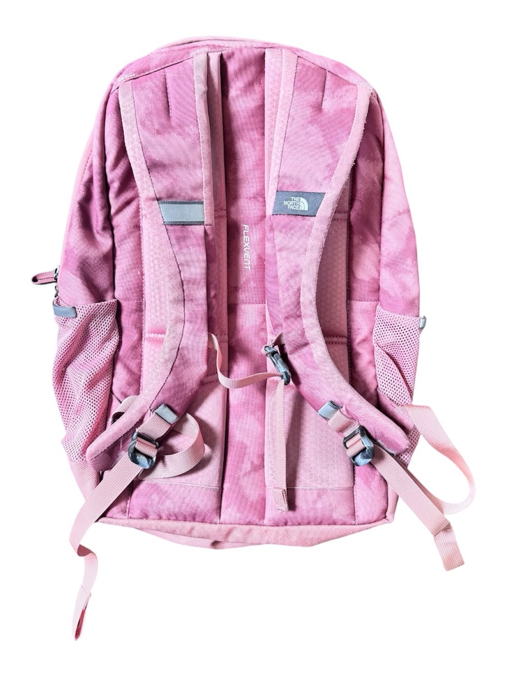 The North Face pink marble tie dye zip jester work school outdoor backpack 27L - Picture 5 of 9
